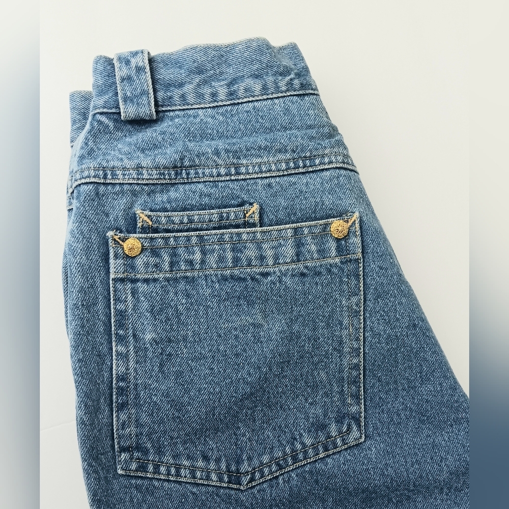 Mondi Vtg Gold Embroidered Blue Denim Jacket & Jeans Set Waist 24" Pre-owned - Picture 13 of 16